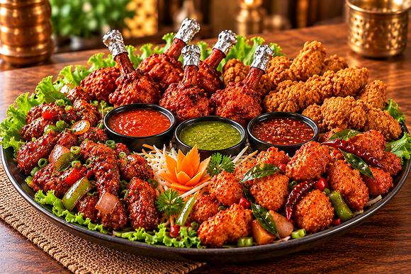 Spicy Chicken Starter Platter Assortment
